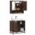Set mobilier de baie, 2 piese, stejar maro, lemn prelucrat GartenMobel Dekor
