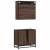 Set mobilier de baie, 2 piese, stejar maro, lemn prelucrat GartenMobel Dekor