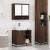 Set mobilier de baie, 2 piese, stejar maro, lemn prelucrat GartenMobel Dekor
