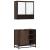 Set mobilier de baie, 2 piese, stejar maro, lemn prelucrat GartenMobel Dekor