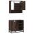 Set mobilier de baie, 2 piese, stejar maro, lemn prelucrat GartenMobel Dekor