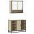 Set mobilier de baie, 2 piese, stejar sonoma, lemn prelucrat GartenMobel Dekor