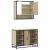 Set mobilier de baie, 2 piese, stejar sonoma, lemn prelucrat GartenMobel Dekor