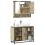 Set mobilier de baie, 2 piese, stejar sonoma, lemn prelucrat GartenMobel Dekor