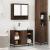 Set mobilier de baie, 2 piese, stejar maro, lemn prelucrat GartenMobel Dekor