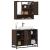 Set mobilier de baie, 2 piese, stejar maro, lemn prelucrat GartenMobel Dekor