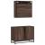 Set mobilier de baie, 2 piese, stejar maro, lemn prelucrat GartenMobel Dekor