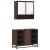 Set mobilier de baie, 2 piese, stejar maro, lemn prelucrat GartenMobel Dekor