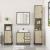 Set mobilier de baie, 3 piese, stejar sonoma, lemn prelucrat GartenMobel Dekor