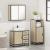 Set mobilier de baie, 3 piese, stejar sonoma, lemn prelucrat GartenMobel Dekor