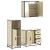 Set mobilier de baie, 3 piese, stejar sonoma, lemn prelucrat GartenMobel Dekor
