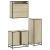 Set mobilier de baie, 3 piese, stejar sonoma, lemn prelucrat GartenMobel Dekor