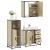 Set mobilier de baie, 3 piese, stejar sonoma, lemn prelucrat GartenMobel Dekor