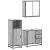 Set mobilier de baie, 3 piese, gri sonoma, lemn prelucrat GartenMobel Dekor