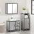Set mobilier de baie, 3 piese, gri sonoma, lemn prelucrat GartenMobel Dekor