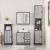 Set mobilier de baie, 3 piese, gri sonoma, lemn prelucrat GartenMobel Dekor