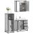 Set mobilier de baie, 3 piese, gri sonoma, lemn prelucrat GartenMobel Dekor