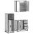 Set mobilier de baie, 3 piese, gri sonoma, lemn prelucrat GartenMobel Dekor