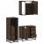 Set mobilier de baie, 3 piese, stejar maro, lemn prelucrat GartenMobel Dekor