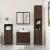Set mobilier de baie, 3 piese, stejar maro, lemn prelucrat GartenMobel Dekor