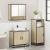 Set mobilier de baie, 3 piese, stejar sonoma, lemn prelucrat GartenMobel Dekor