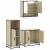 Set mobilier de baie, 3 piese, stejar sonoma, lemn prelucrat GartenMobel Dekor