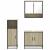 Set mobilier de baie, 3 piese, stejar sonoma, lemn prelucrat GartenMobel Dekor