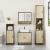 Set mobilier de baie, 3 piese, stejar sonoma, lemn prelucrat GartenMobel Dekor