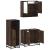 Set mobilier de baie, 3 piese, stejar maro, lemn prelucrat GartenMobel Dekor