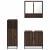 Set mobilier de baie, 3 piese, stejar maro, lemn prelucrat GartenMobel Dekor