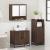 Set mobilier de baie, 3 piese, stejar maro, lemn prelucrat GartenMobel Dekor