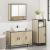 Set mobilier de baie, 3 piese, stejar sonoma, lemn prelucrat GartenMobel Dekor