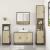Set mobilier de baie, 3 piese, stejar sonoma, lemn prelucrat GartenMobel Dekor