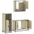 Set mobilier de baie, 3 piese, stejar sonoma, lemn prelucrat GartenMobel Dekor