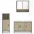 Set mobilier de baie, 3 piese, stejar sonoma, lemn prelucrat GartenMobel Dekor