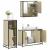 Set mobilier de baie, 3 piese, stejar sonoma, lemn prelucrat GartenMobel Dekor