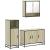 Set mobilier de baie, 3 piese, stejar sonoma, lemn prelucrat GartenMobel Dekor