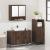 Set mobilier de baie, 3 piese, stejar maro, lemn prelucrat GartenMobel Dekor