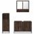 Set mobilier de baie, 3 piese, stejar maro, lemn prelucrat GartenMobel Dekor