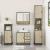 Set mobilier de baie, 3 piese, stejar sonoma, lemn prelucrat GartenMobel Dekor