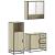 Set mobilier de baie, 3 piese, stejar sonoma, lemn prelucrat GartenMobel Dekor