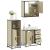 Set mobilier de baie, 3 piese, stejar sonoma, lemn prelucrat GartenMobel Dekor