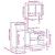 Set mobilier de baie, 3 piese, stejar sonoma, lemn prelucrat GartenMobel Dekor