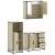 Set mobilier de baie, 3 piese, stejar sonoma, lemn prelucrat GartenMobel Dekor