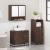 Set mobilier de baie, 3 piese, stejar maro, lemn prelucrat GartenMobel Dekor