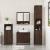 Set mobilier de baie, 3 piese, stejar maro, lemn prelucrat GartenMobel Dekor