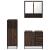 Set mobilier de baie, 3 piese, stejar maro, lemn prelucrat GartenMobel Dekor
