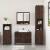 Set mobilier de baie, 3 piese, stejar maro, lemn prelucrat GartenMobel Dekor