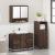 Set mobilier de baie, 3 piese, stejar maro, lemn prelucrat GartenMobel Dekor