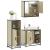 Set mobilier de baie, 3 piese, stejar sonoma, lemn prelucrat GartenMobel Dekor